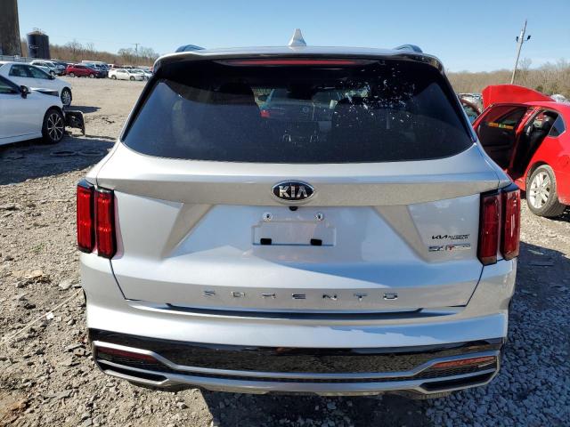 5XYRK4LF0MG054651 - 2021 KIA SORENTO SX SILVER photo 6