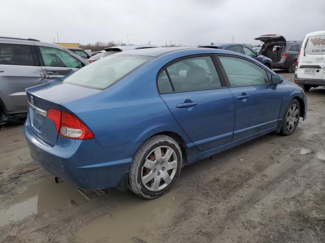 19XFA16519E001274 - 2009 HONDA CIVIC LX BLUE photo 3