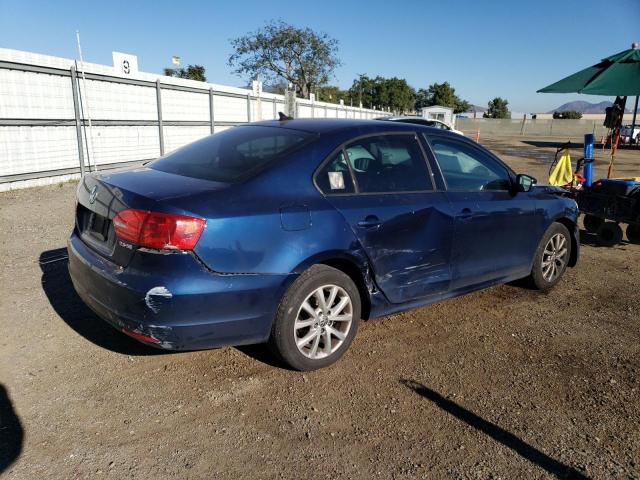 3VWDP7AJ2CM395648 - 2012 VOLKSWAGEN JETTA SE BLUE photo 3