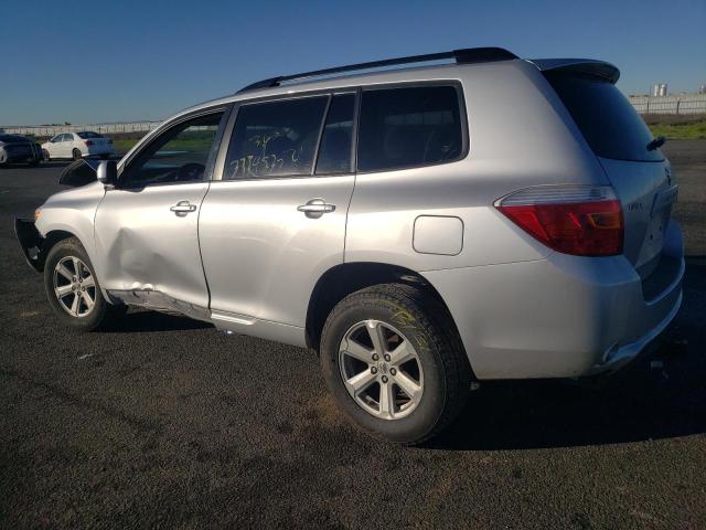 JTEES41A992130354 - 2009 TOYOTA HIGHLANDER SILVER photo 2