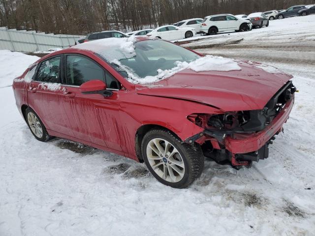 3FA6P0LU4LR101508 - 2020 FORD FUSION SE RED photo 4