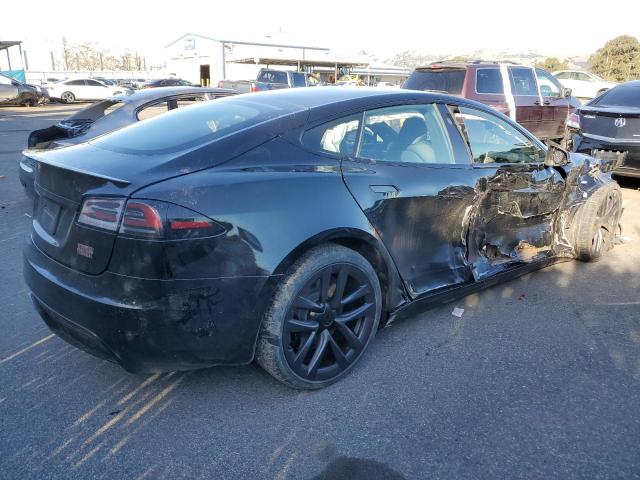 5YJSA1E64NF473157 - 2022 TESLA MODEL S BLACK photo 3