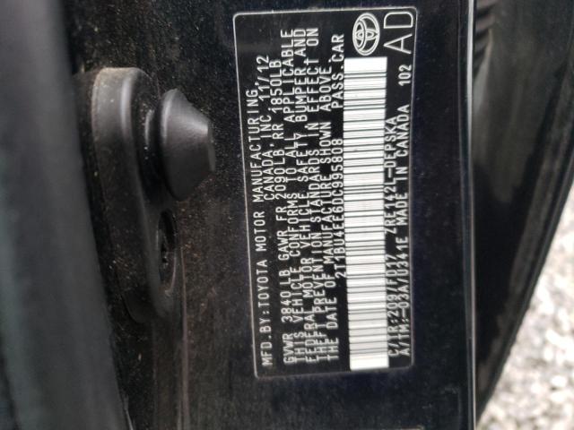 2T1BU4EE6DC995808 - 2013 TOYOTA COROLLA BASE BLACK photo 13