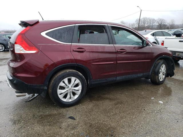 5J6RM4H78DL056139 - 2013 HONDA CR-V EXL BURGUNDY photo 3