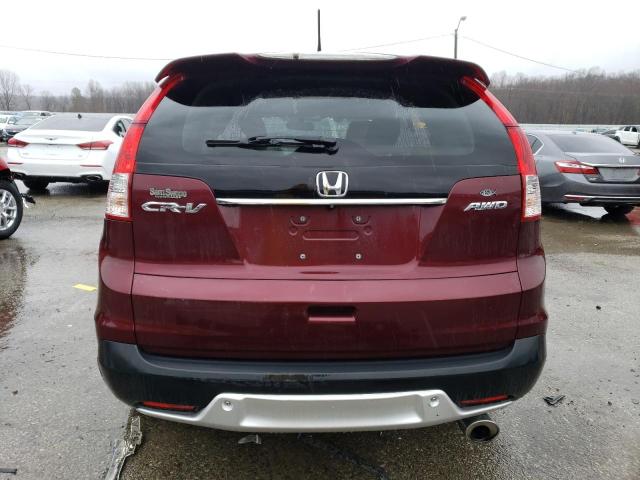 5J6RM4H78DL056139 - 2013 HONDA CR-V EXL BURGUNDY photo 6