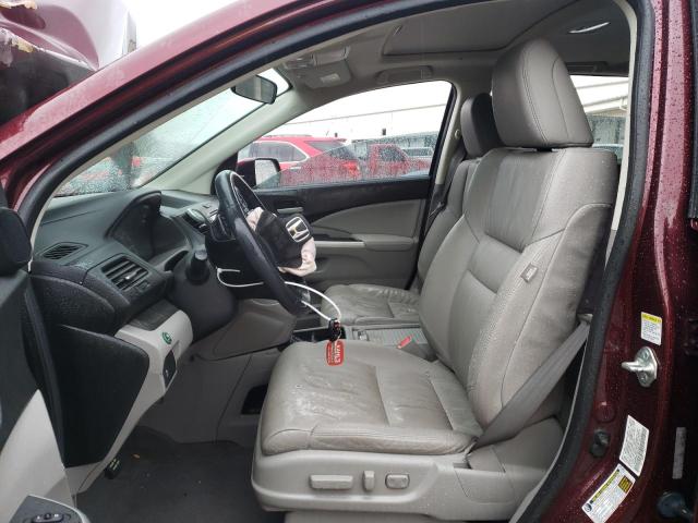 5J6RM4H78DL056139 - 2013 HONDA CR-V EXL BURGUNDY photo 7