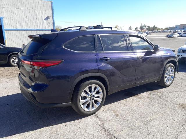 5TDHZRAH6LS510906 - 2020 TOYOTA HIGHLANDER XLE BLUE photo 3