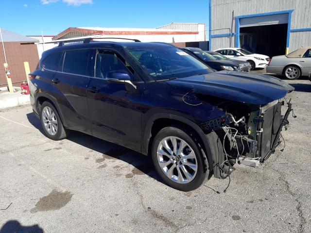 5TDHZRAH6LS510906 - 2020 TOYOTA HIGHLANDER XLE BLUE photo 4