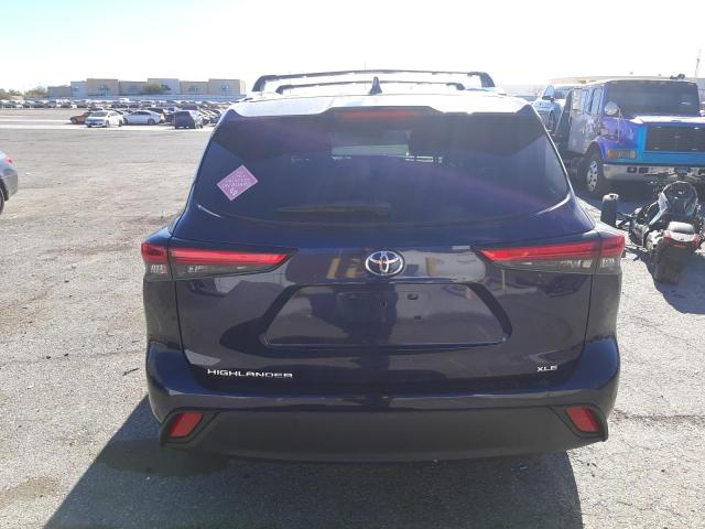 5TDHZRAH6LS510906 - 2020 TOYOTA HIGHLANDER XLE BLUE photo 6