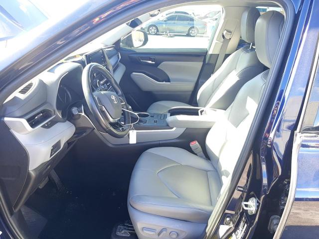 5TDHZRAH6LS510906 - 2020 TOYOTA HIGHLANDER XLE BLUE photo 7