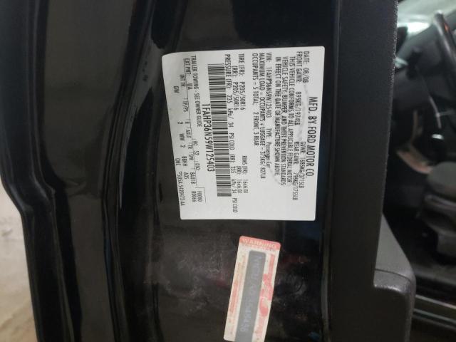 1FAHP36N59W125403 - 2009 FORD FOCUS SES BLACK photo 12