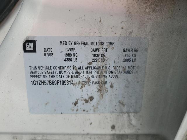 1G1ZH57B69F109814 - 2009 CHEVROLET MALIBU 1LT Bej foto 12