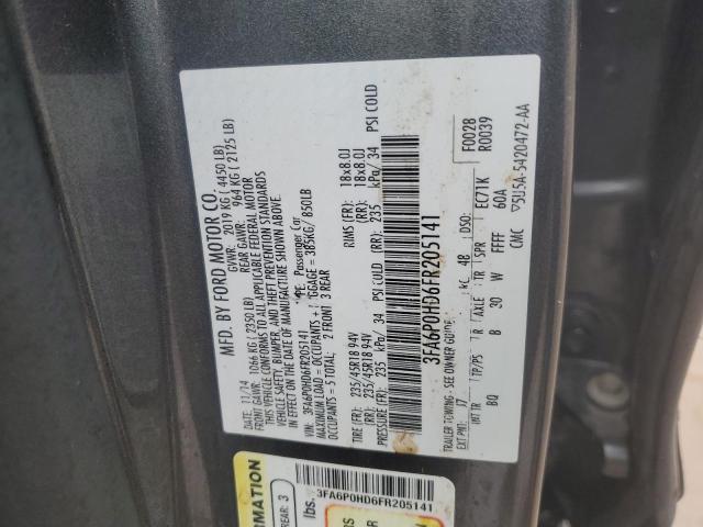 3FA6P0HD6FR205141 - 2015 FORD FUSION SE GRAY photo 12