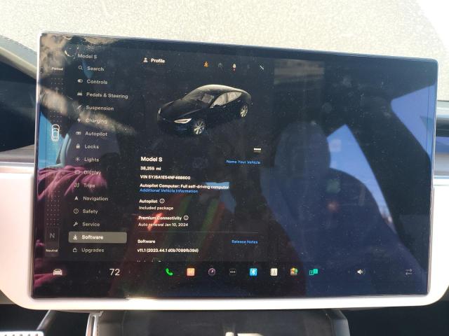 5YJSA1E54NF468600 - 2022 TESLA MODEL S 黑色 照片 9