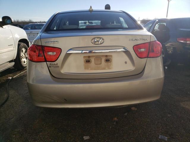 KMHDU4ADXAU863943 - 2010 HYUNDAI ELANTRA BLUE TAN photo 6