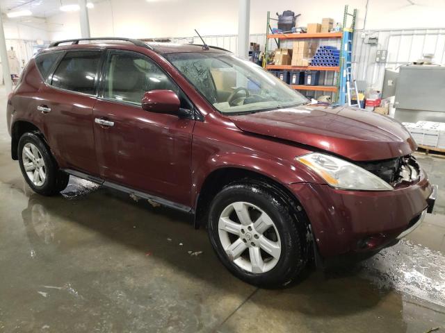 JN8AZ08W77W661958 - 2007 NISSAN MURANO SL MAROON photo 4