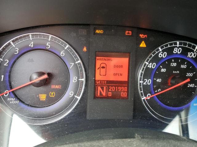 JNKAJ09F28M357241 - 2008 INFINITI EX35 BASE შავი ფოტო 9