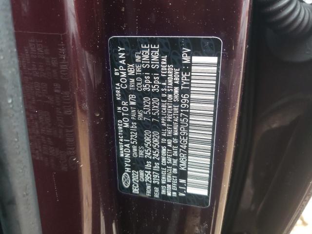 KM8R74GE9PU571996 - 2023 HYUNDAI PALISADE CALLIGRAPHY BURGUNDY photo 13