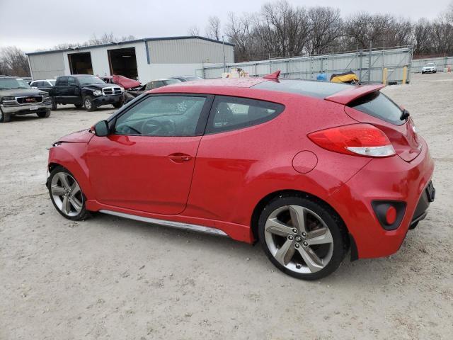 KMHTC6AE9DU162494 - 2013 HYUNDAI VELOSTER TURBO RED photo 2