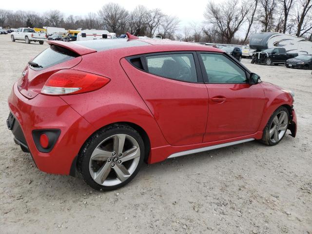 KMHTC6AE9DU162494 - 2013 HYUNDAI VELOSTER TURBO RED photo 3