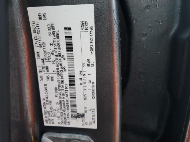 1FMCU9G95EUA78103 - 2014 FORD ESCAPE SE GRAY photo 12