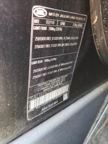 SALWR2RV7JA195481 - 2018 LAND ROVER RANGE ROVE HSE BLACK photo 13