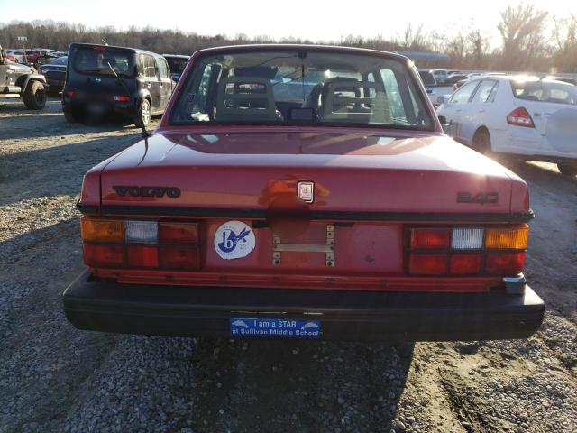 YV1AS880XN1462062 - 1992 VOLVO 240 BASE RED photo 6