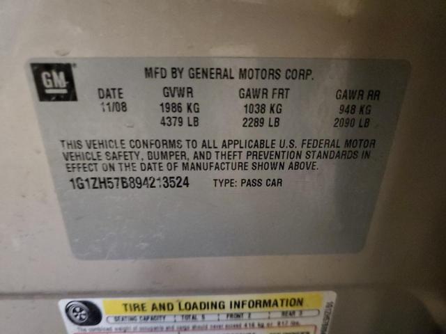 1G1ZH57B894213524 - 2009 CHEVROLET MALIBU 1LT 米色 照片 12