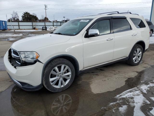 1C4SDJDTXCC113030 - 2012 DODGE DURANGO CREW WHITE photo 1