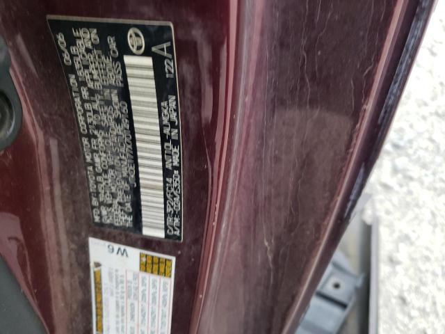 JTKDE177X70149160 - 2007 TOYOTA SCION TC BURGUNDY photo 12