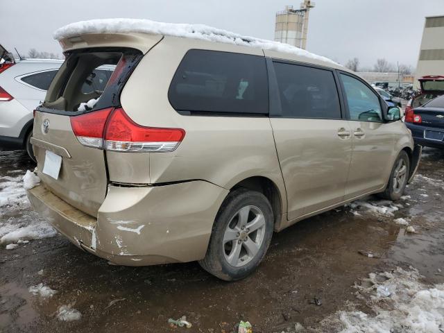 5TDKK3DC1BS149297 - 2011 TOYOTA SIENNA LE GOLD photo 3