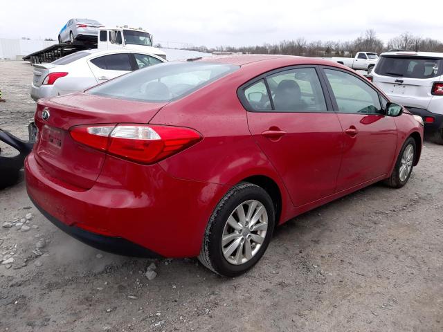 KNAFX4A6XE5223718 - 2014 KIA FORTE LX RED photo 3