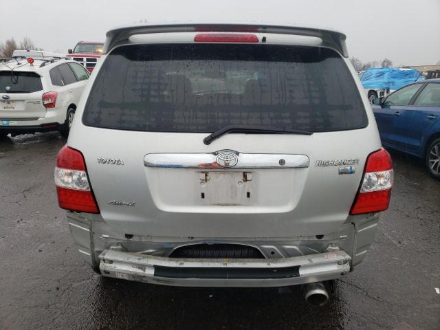 JTEHW21A370036288 - 2007 TOYOTA HIGHLANDER HYBRID SILVER photo 6