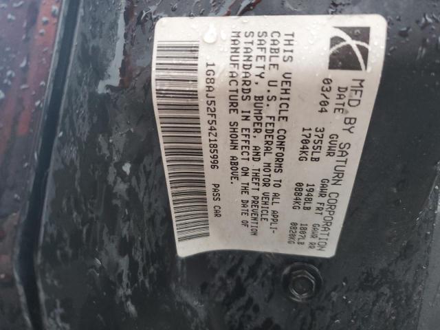 1G8AJ52F54Z185996 - 2004 SATURN ION LEVEL 2 黑色 照片 12