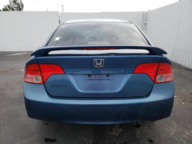 2HGFA165X8H536513 - 2008 HONDA CIVIC LX BLUE photo 6