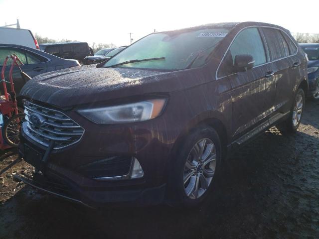 2FMPK4K90MBA18168 - 2021 FORD EDGE TITANIUM BURGUNDY photo 1