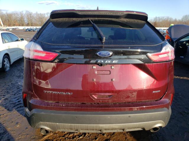 2FMPK4K90MBA18168 - 2021 FORD EDGE TITANIUM BURGUNDY photo 6