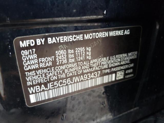 WBAJE5C56JWA93437 - 2018 BMW 540 I BLACK photo 13