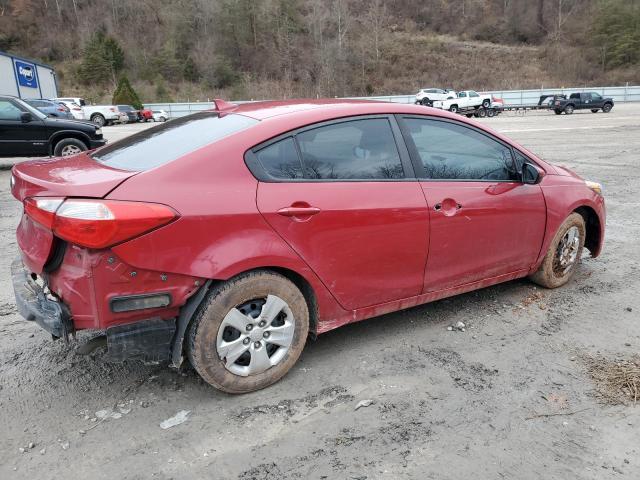 KNAFK4A68G5614934 - 2016 KIA FORTE LX RED photo 3