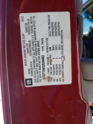 1GTDT19W028244452 - 2002 GMC SONOMA MAROON photo 12