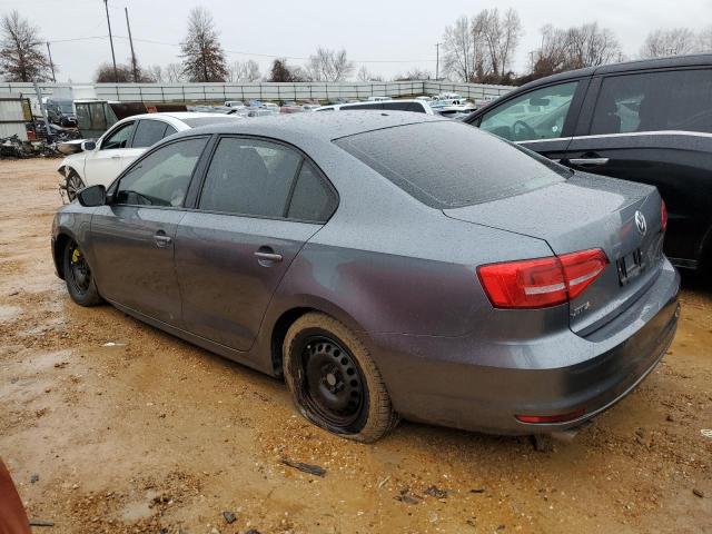 3VW2K7AJ0FM313264 - 2015 VOLKSWAGEN JETTA BASE GRAY photo 2