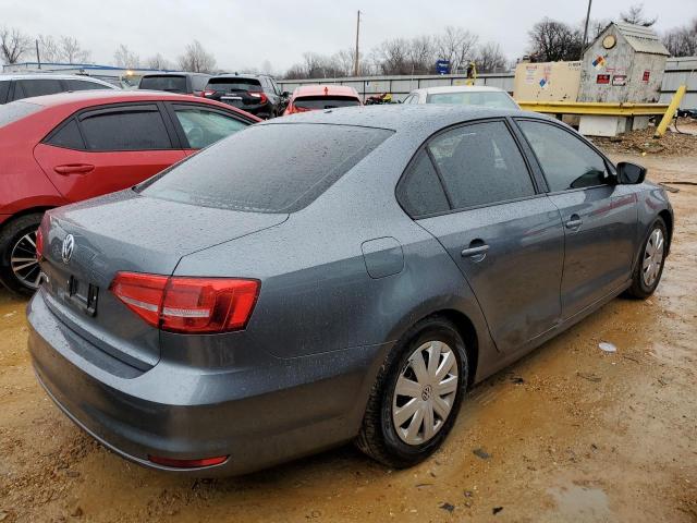 3VW2K7AJ0FM313264 - 2015 VOLKSWAGEN JETTA BASE GRAY photo 3