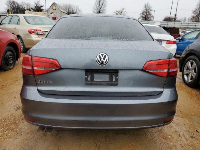 3VW2K7AJ0FM313264 - 2015 VOLKSWAGEN JETTA BASE GRAY photo 6