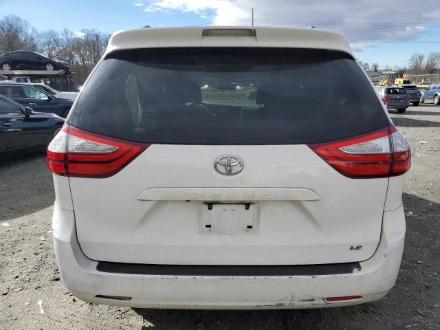 5TDKK3DC5FS566671 - 2015 TOYOTA SIENNA LE WHITE photo 6