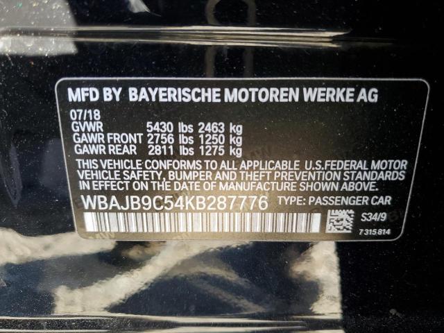 WBAJB9C54KB287776 - 2019 BMW M550XI BLUE photo 13