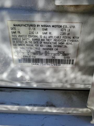 1N4AL21E08N529910 - 2008 NISSAN ALTIMA 2.5 WHITE photo 13