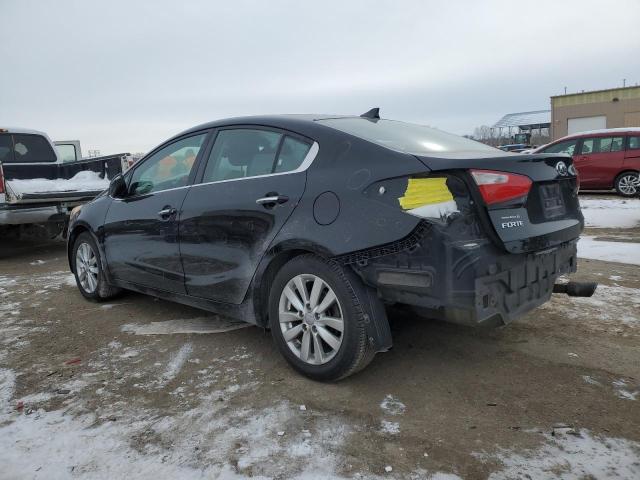 KNAFX4A88E5051187 - 2014 KIA FORTE EX BLACK photo 2