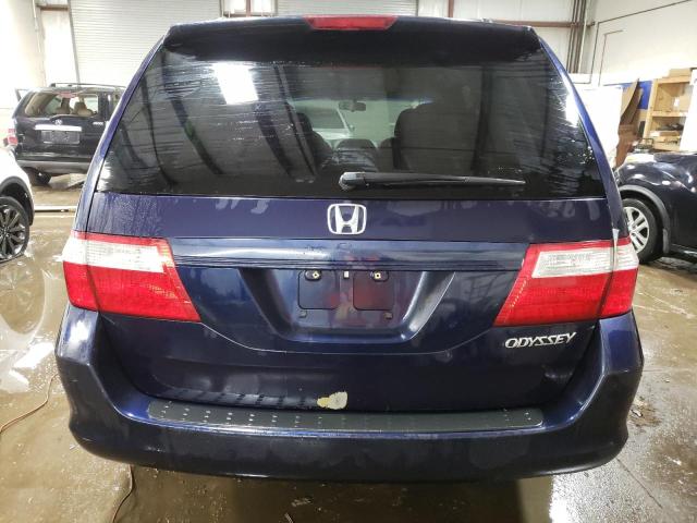 5FNRL38465B126959 - 2005 HONDA ODYSSEY EX BLUE photo 6