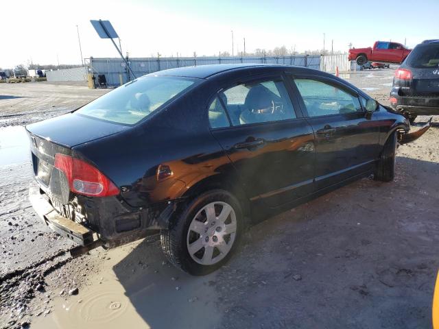 1HGFA16507L091233 - 2007 HONDA CIVIC LX BLACK photo 3