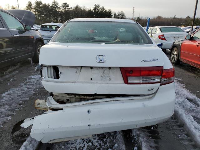 1HGCM56363A006112 - 2003 HONDA ACCORD LX WHITE photo 6